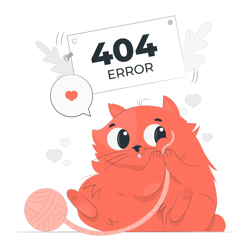 404 Error with a cute animal
